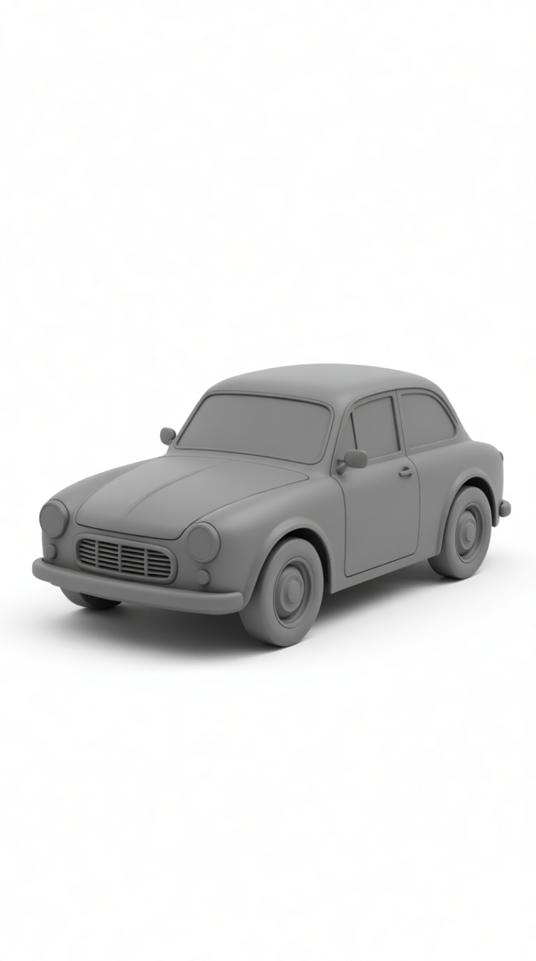Classic Compact Car Model free 3D printable STL