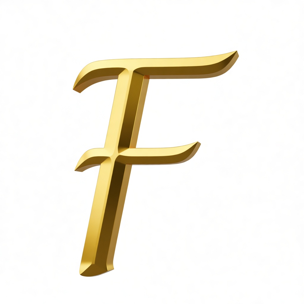 F Letter Sculpture free 3D printable STL