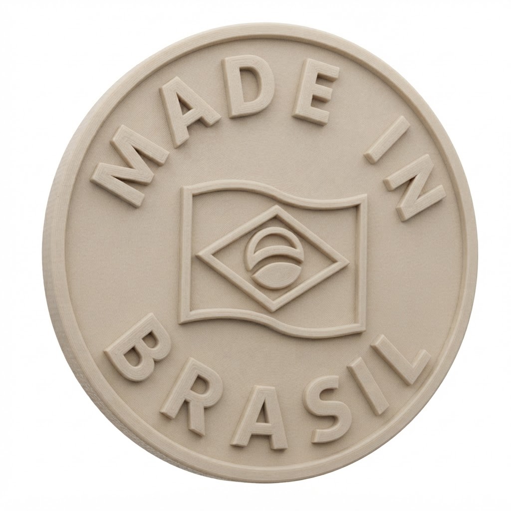 Made in Brasil Plaque free 3D printable STL