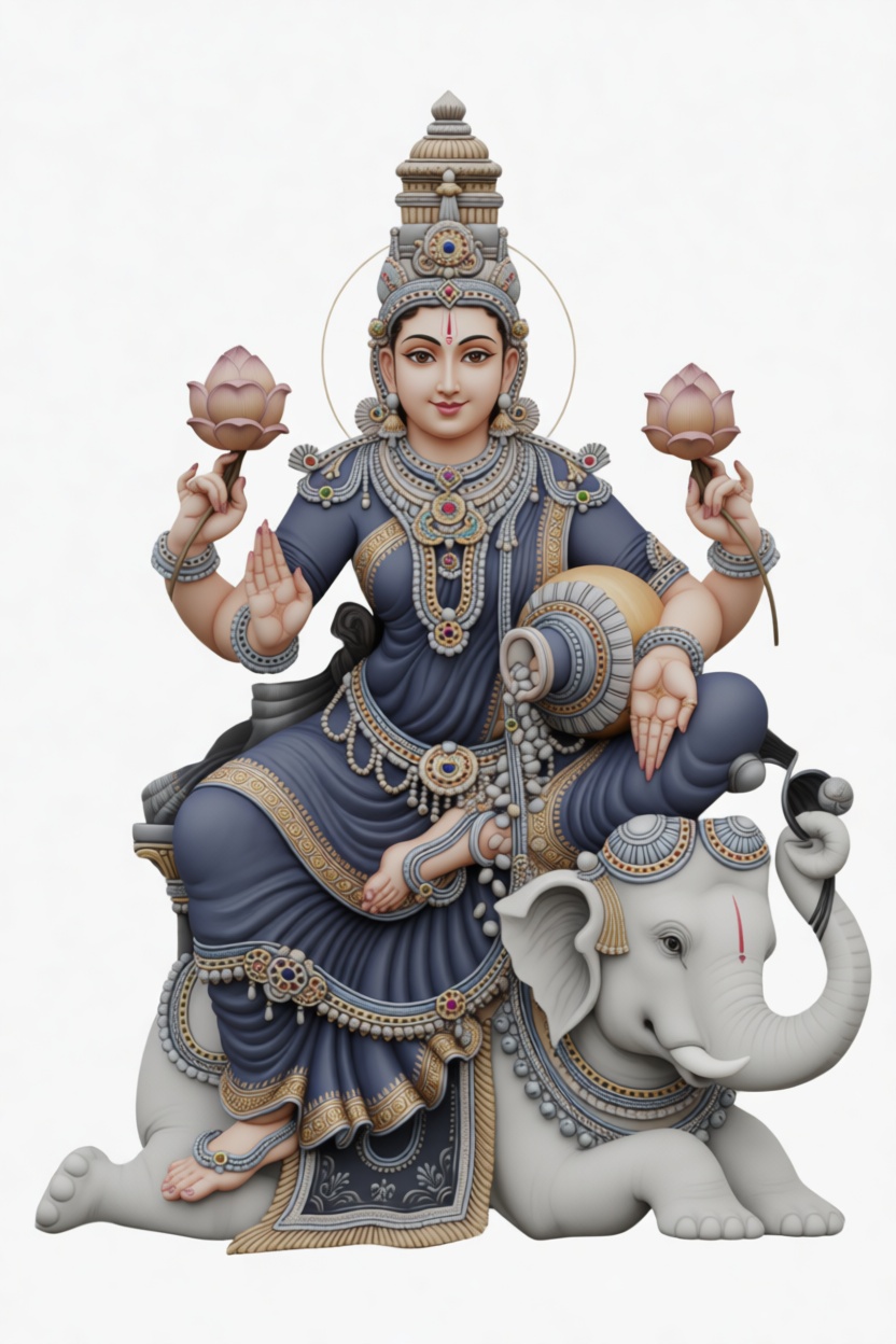 Lakshmi Goddess Figurine free 3D printable STL