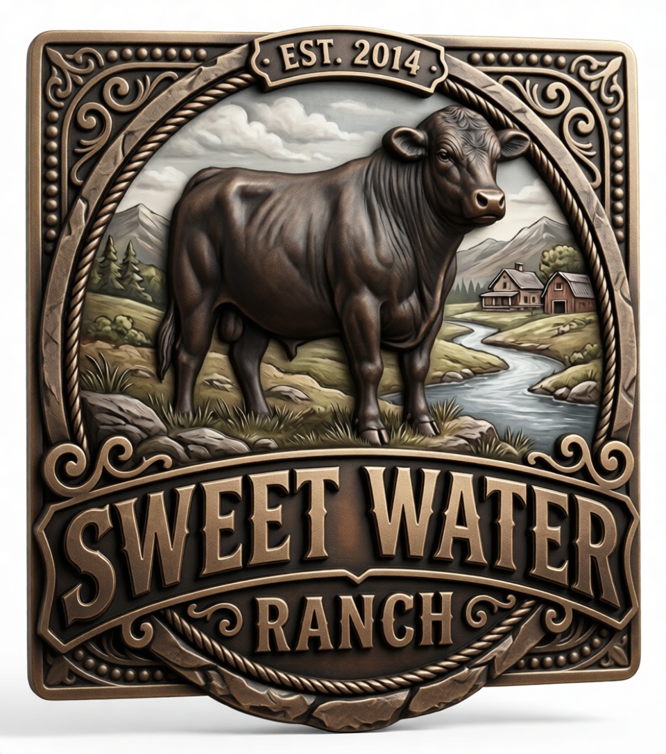 Sweet Water Ranch Plaque free 3D printable STL