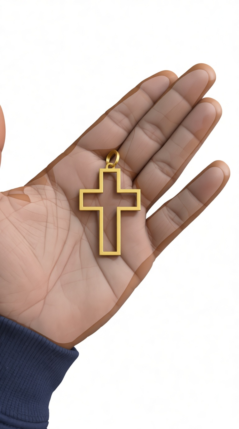 Hollow Cross Pendant free 3D printable STL