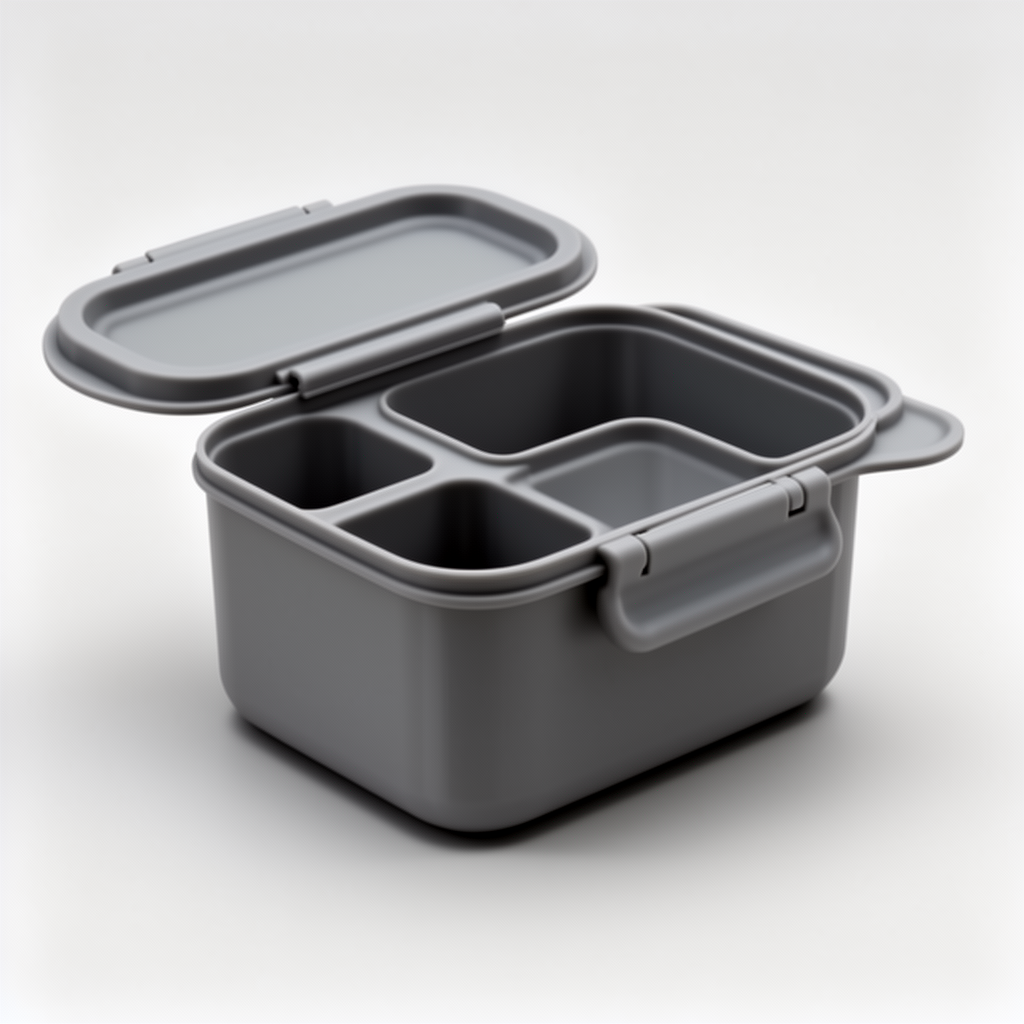 Three-Compartment Lunchbox free 3D printable STL