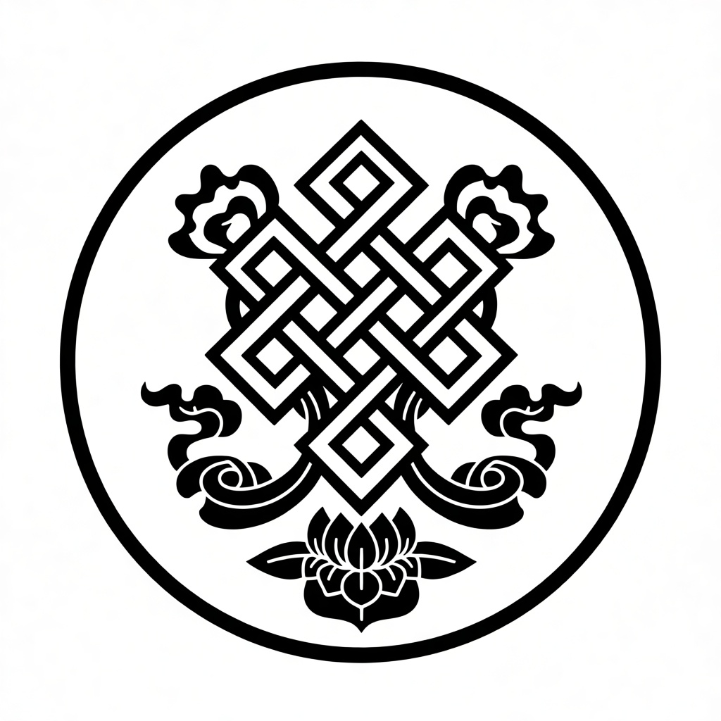 Endless Knot Symbol Relief free 3D printable STL