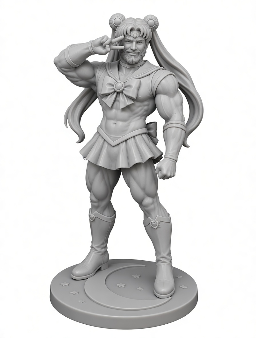 Sailor Moon Parody Figurine free 3D printable STL