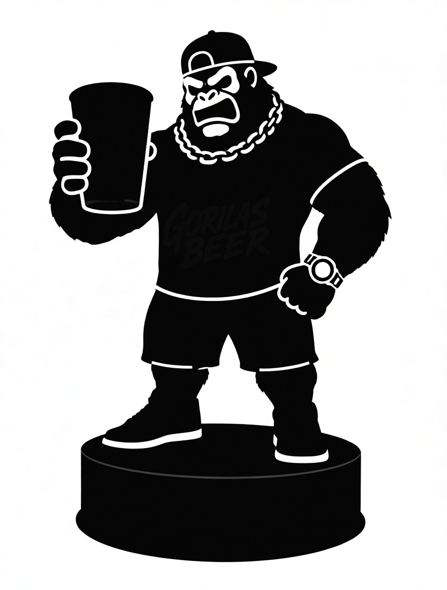 Gorilla Beer Figurine free 3D printable STL