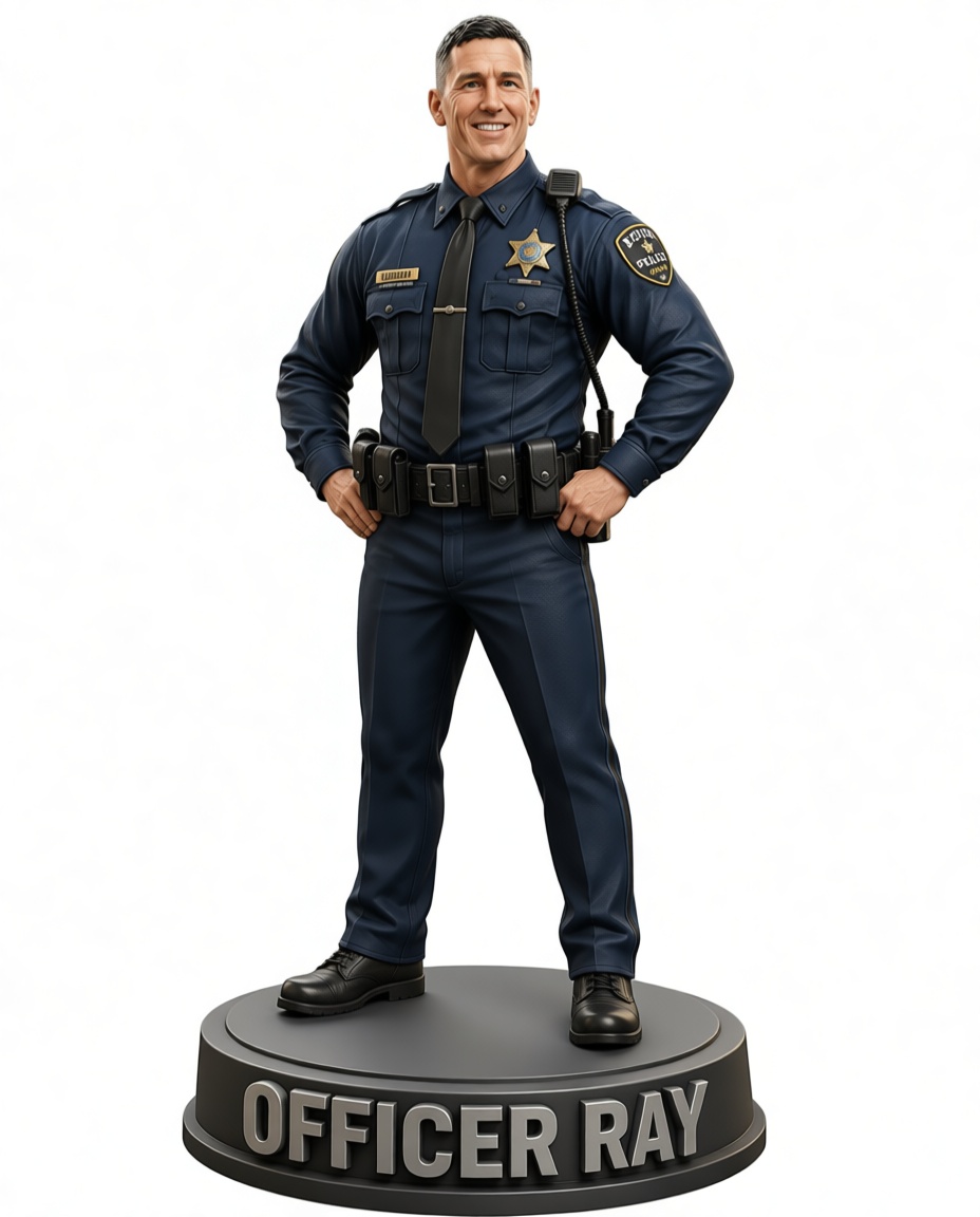 Officer Ray Figurine free 3D printable STL