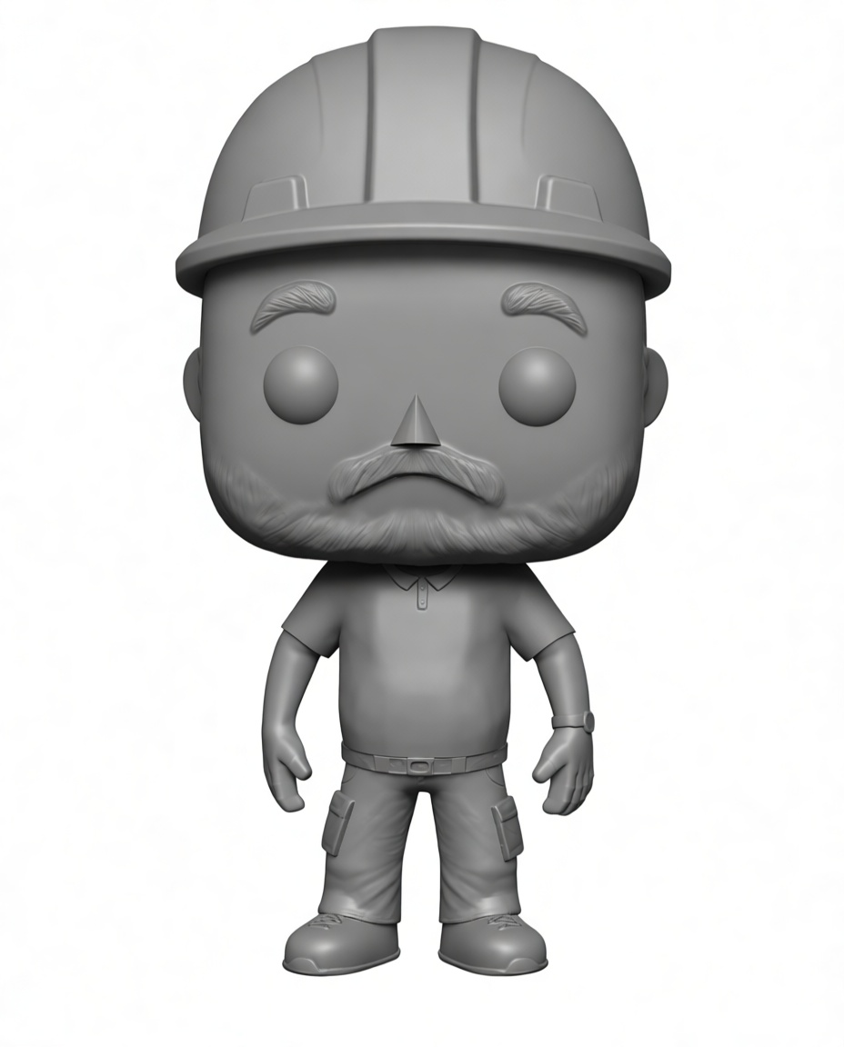 Construction Worker Figurine free 3D printable STL