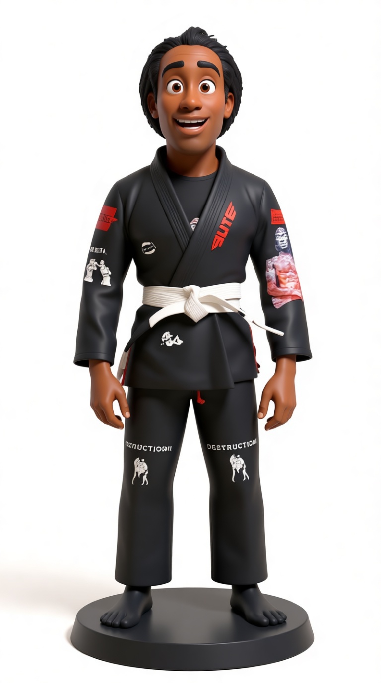 Brazilian Jiu-Jitsu Practitioner Figurine free 3D printable STL