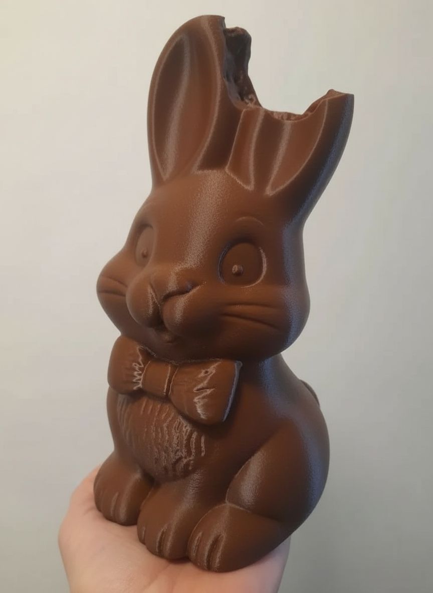 Chocolate Bunny Sculpture free 3D printable STL