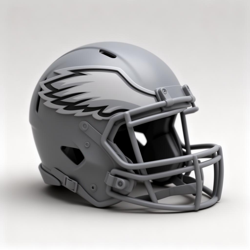 Philadelphia Eagles Helmet free 3D printable STL