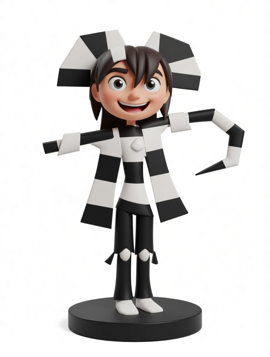 Beetlejuice Striped Figurine free 3D printable STL