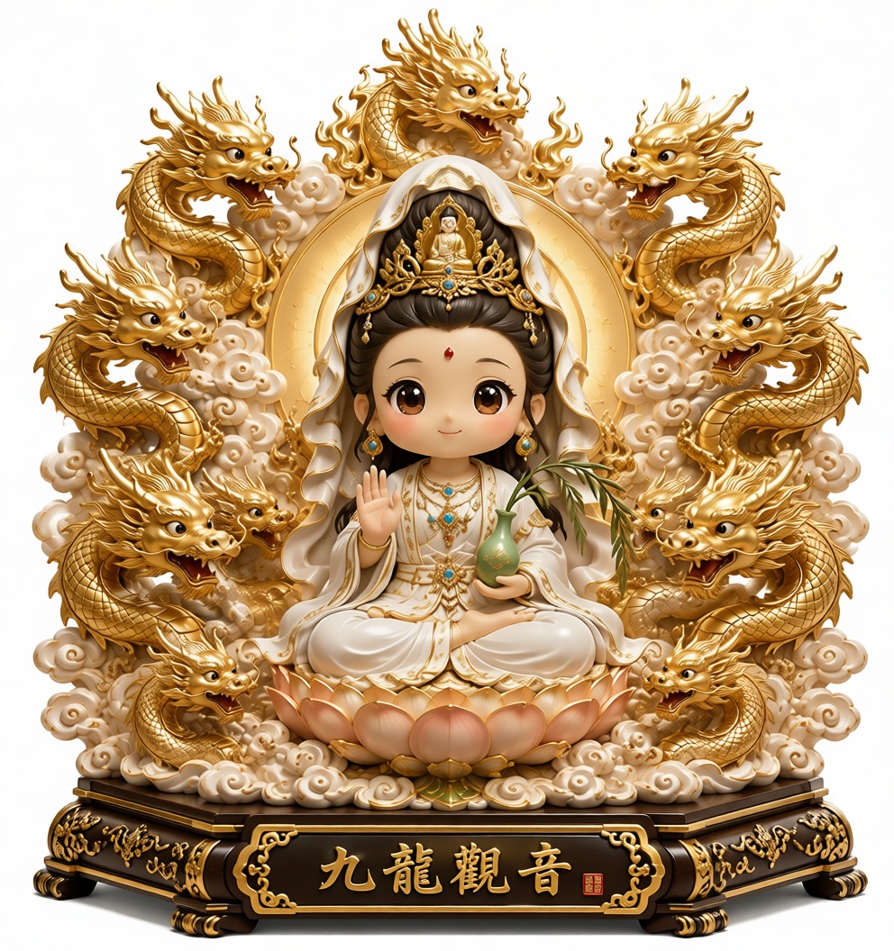 Guanyin Bodhisattva Figurine free 3D printable STL