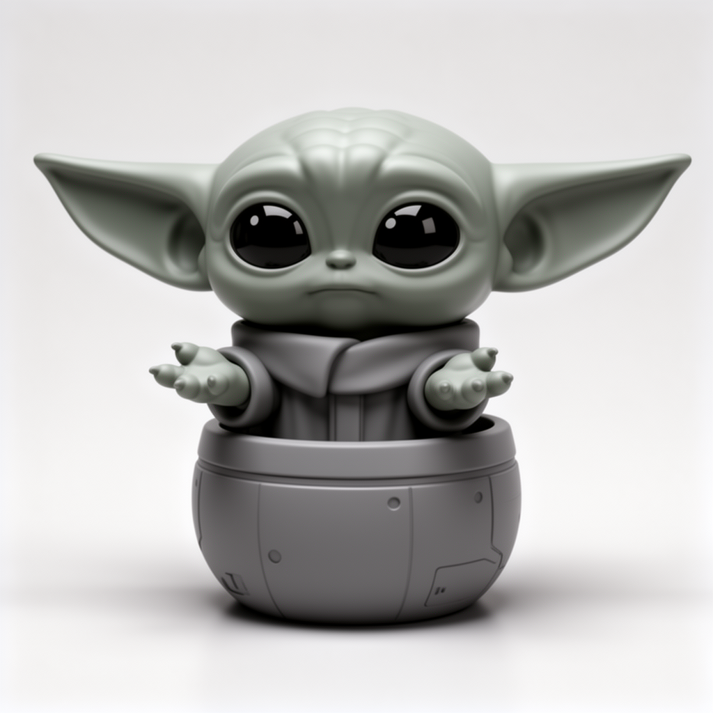Baby Yoda Pen Holder free 3D printable STL