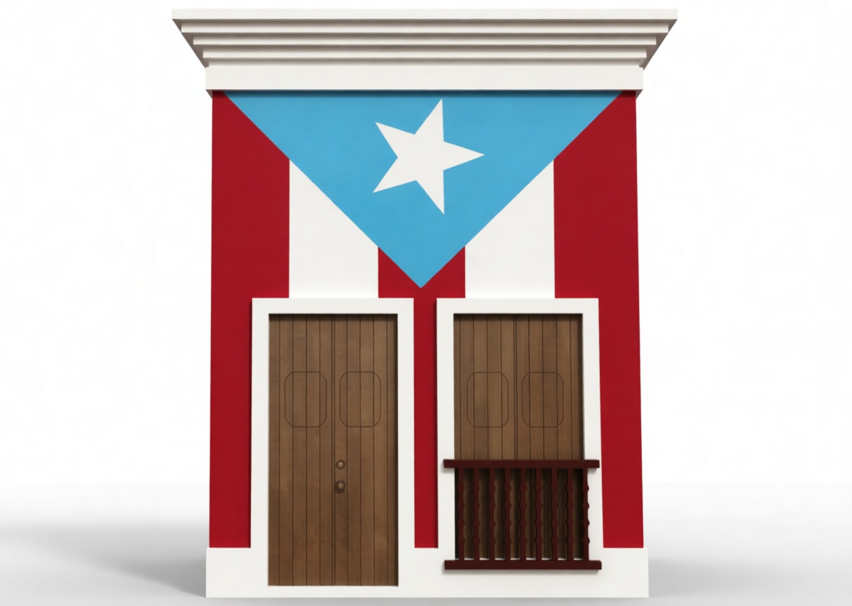 Puerto Rican Flag Facade free 3D printable STL