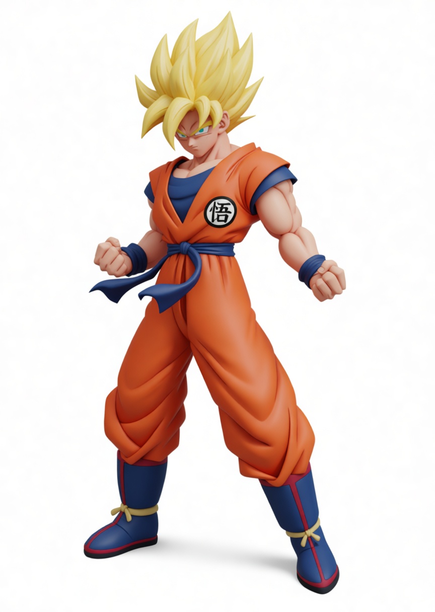 Goku Super Saiyan Figurine free 3D printable STL