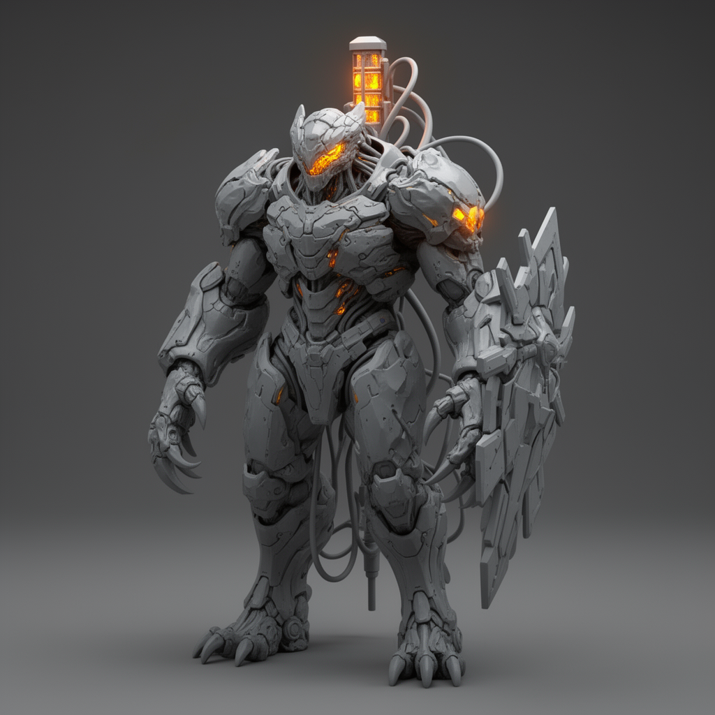 Chrome Tyrant Guard Figurine free 3D printable STL