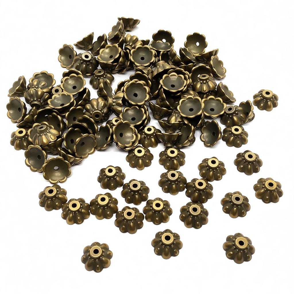 Floral Bead Cap free 3D printable STL