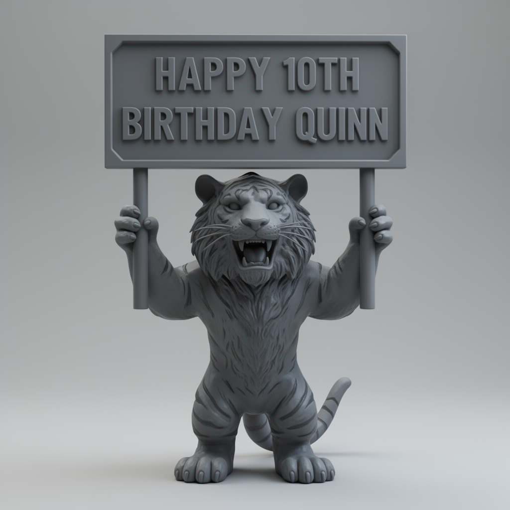 Scary Tiger Figurine free 3D printable STL