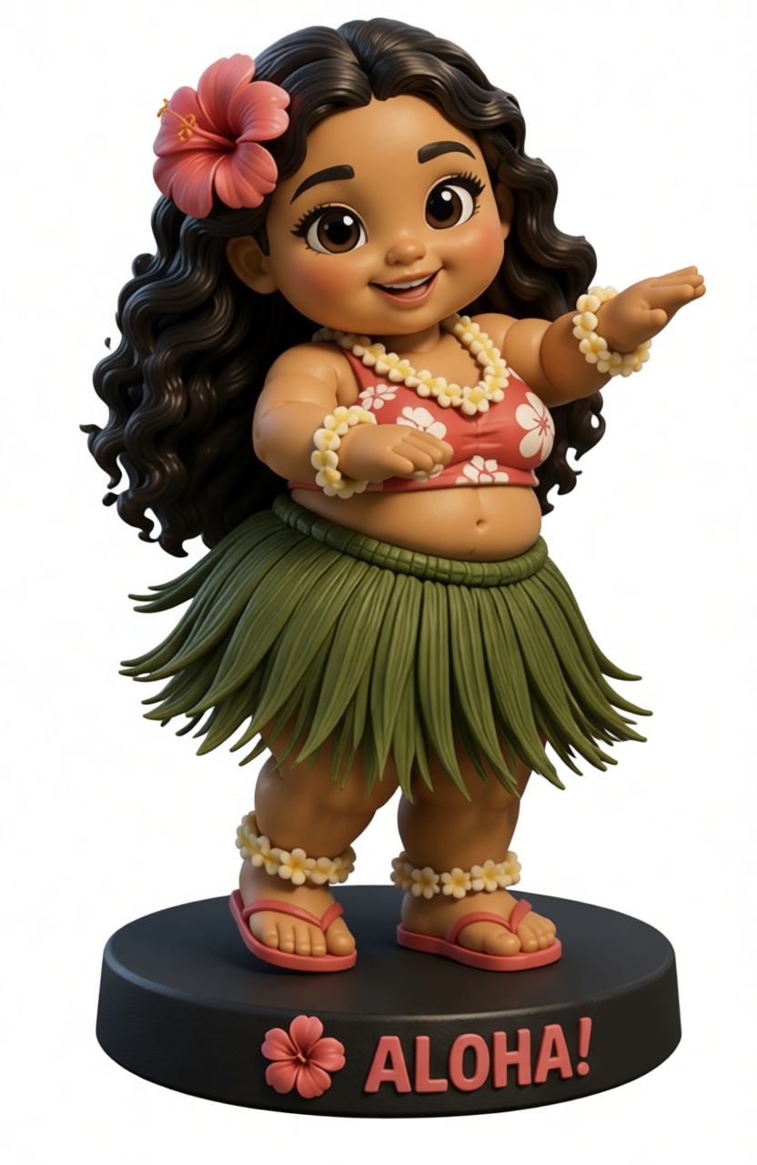 Hawaiian Girl Figurine free 3D printable STL