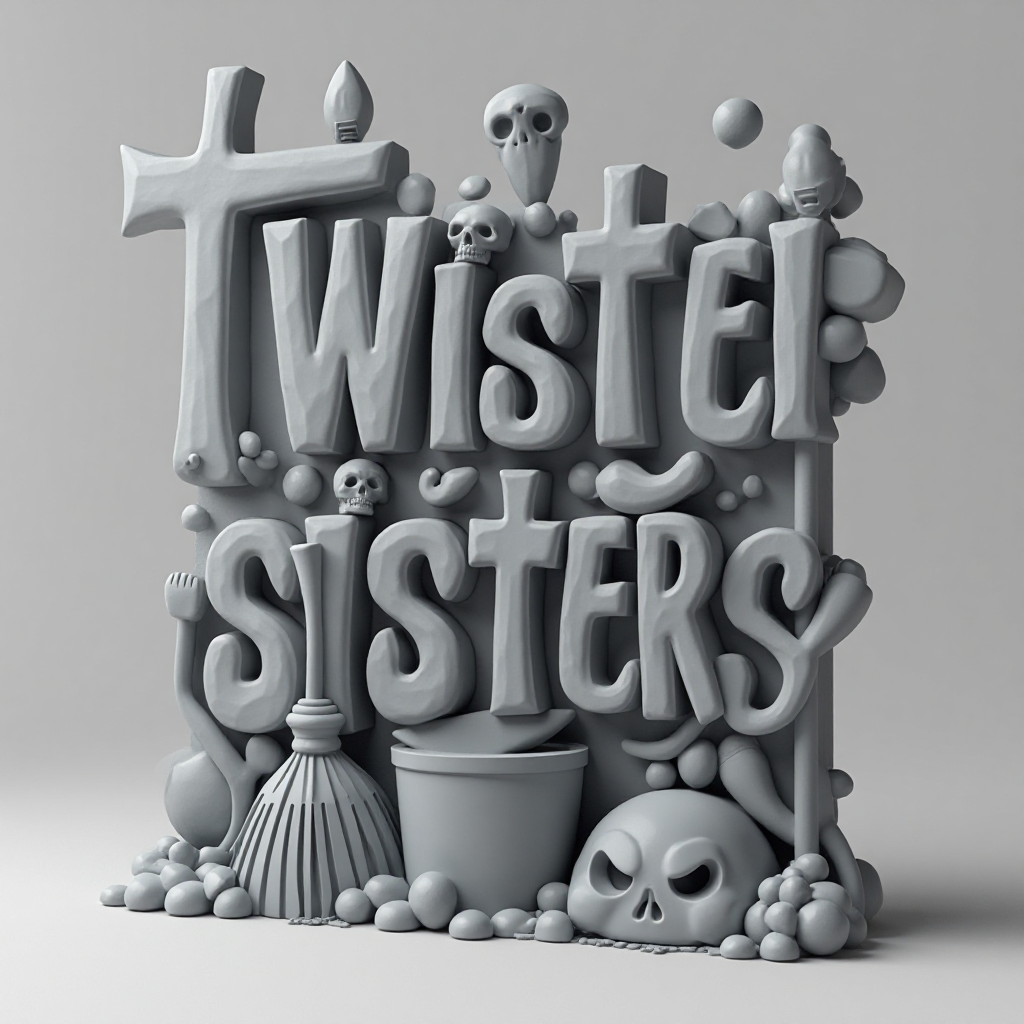Twisted Sisters Logo free 3D printable STL