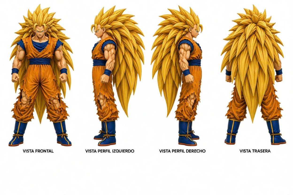 Goku Super Saiyan 3 Figurine free 3D printable STL