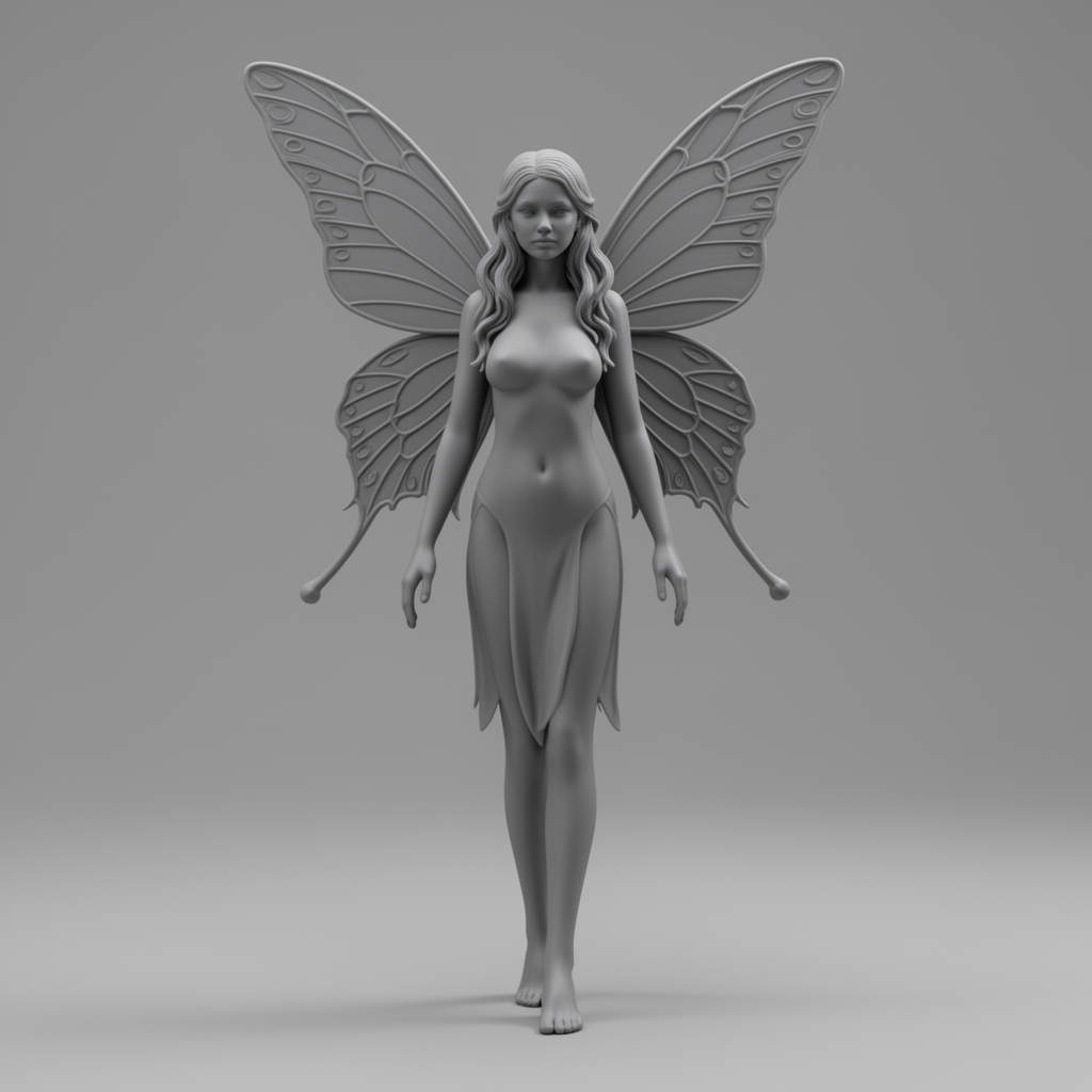 Nude Fairy Figurine free 3D printable STL