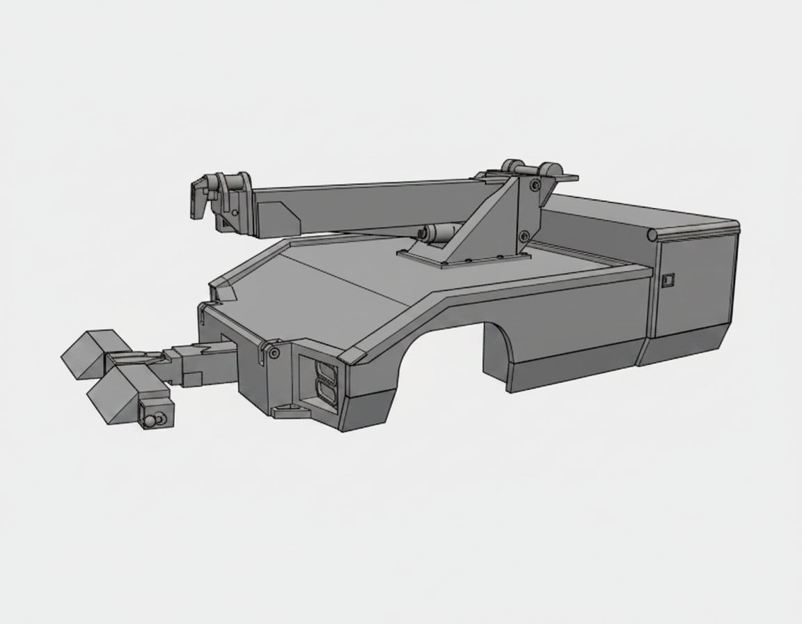 Mudflap Tow Truck Bed Model free 3D printable STL