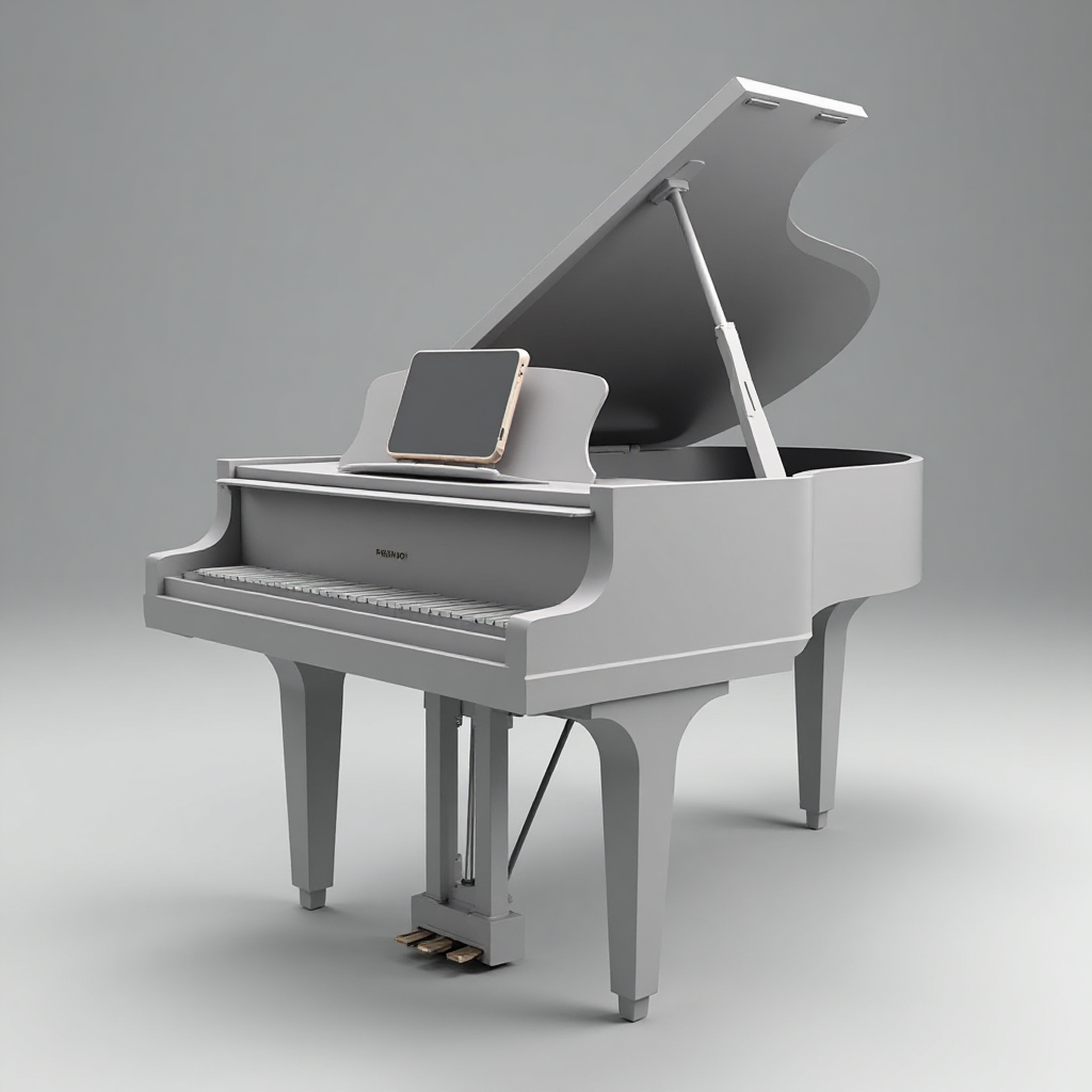 Grand Piano Phone Holder free 3D printable STL
