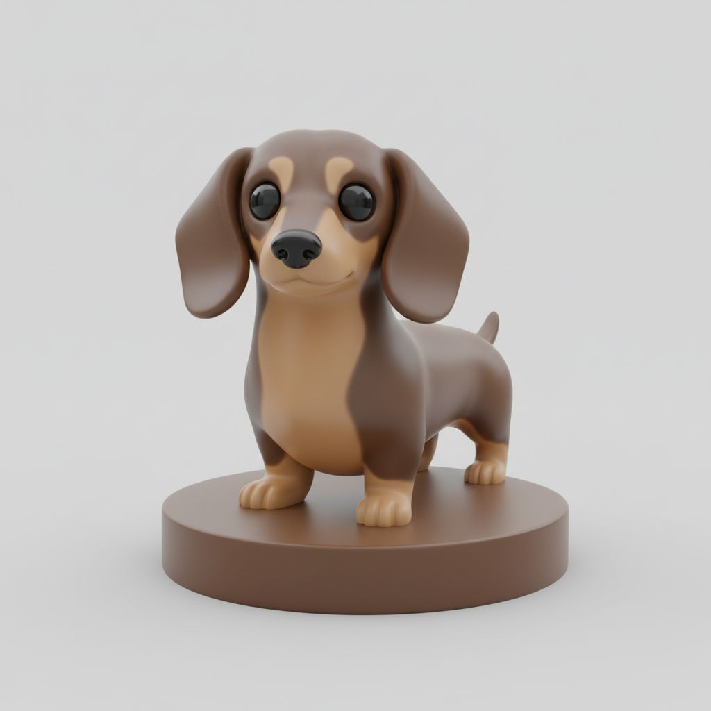 Dachshund Dog Figurine free 3D printable STL