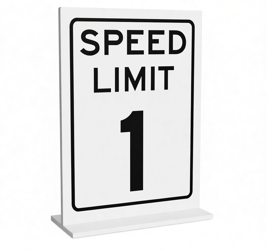 Speed Limit 1 Sign Model free 3D printable STL