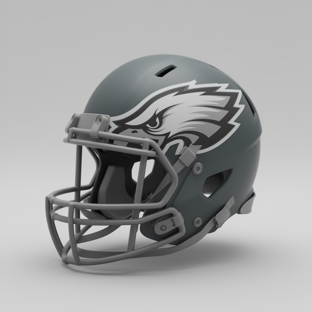 Philadelphia Eagles Helmet free 3D printable STL