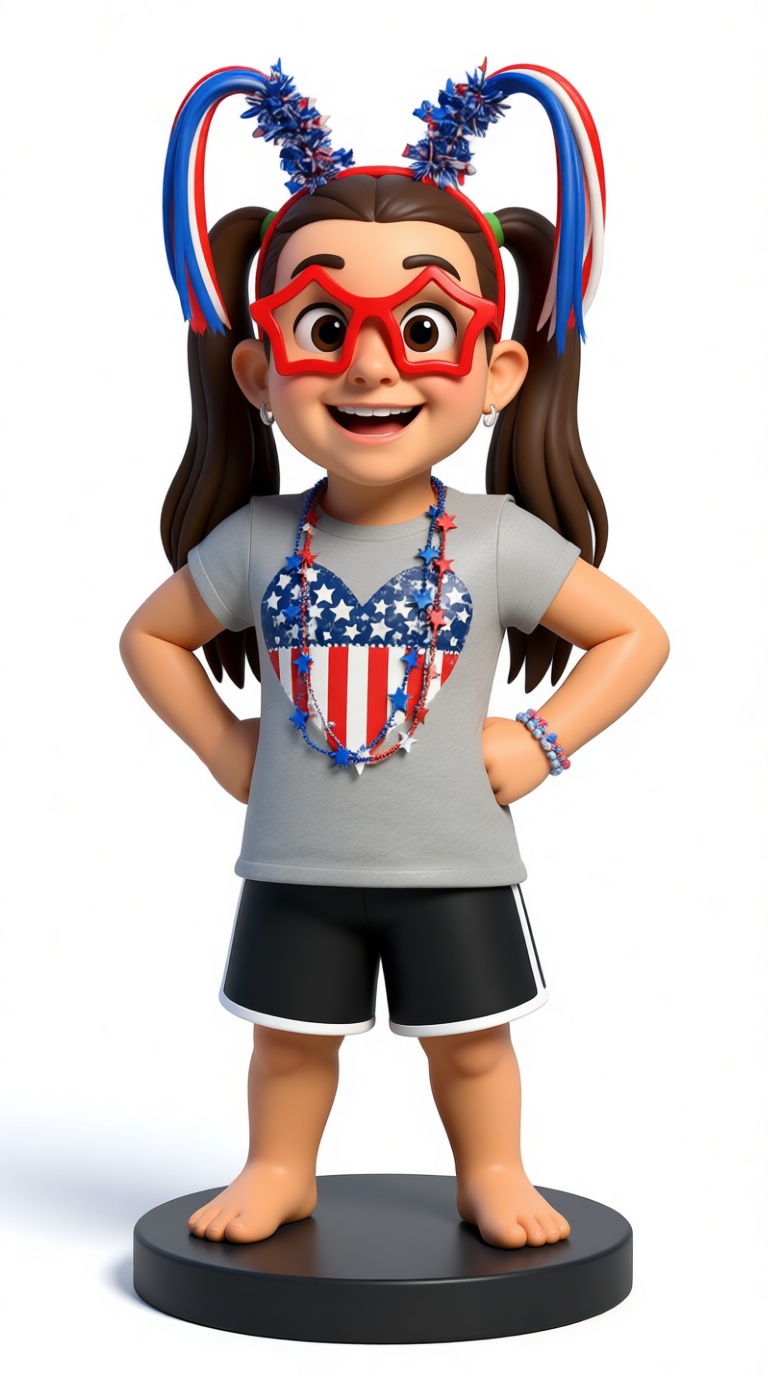 Patriotic Girl Figurine free 3D printable STL