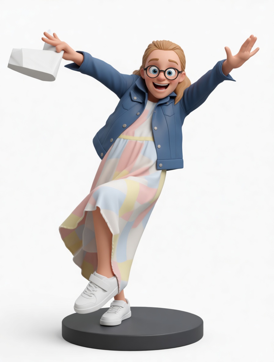Happy Girl Figurine free 3D printable STL