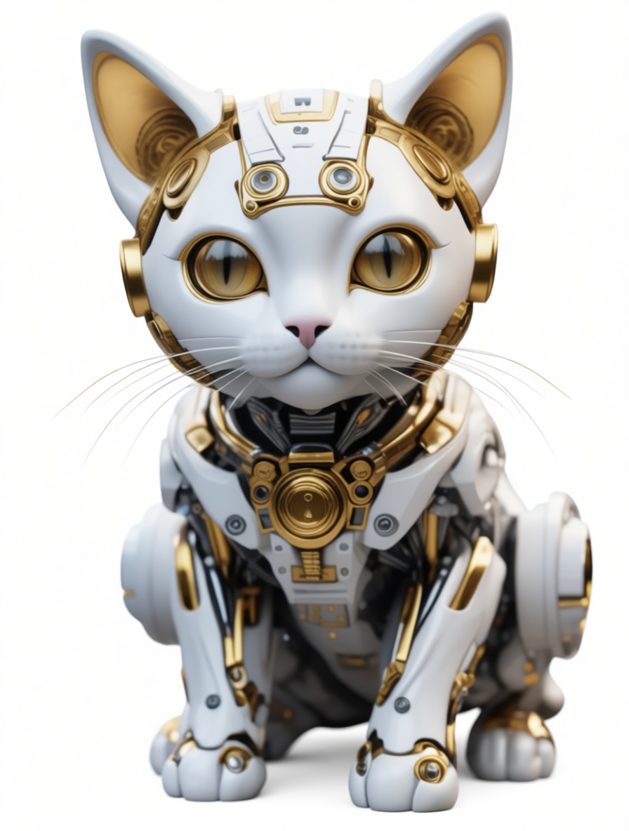 Cybernetic Cat Figurine free 3D printable STL