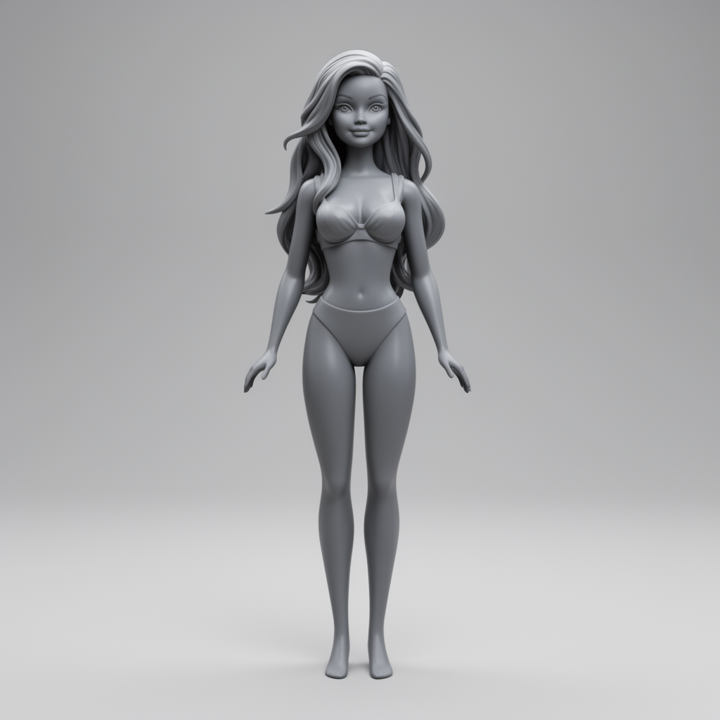 Sexy Barbie Doll Figurine free 3D printable STL