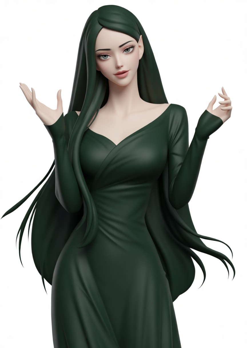 Elven Sorceress Figurine free 3D printable STL