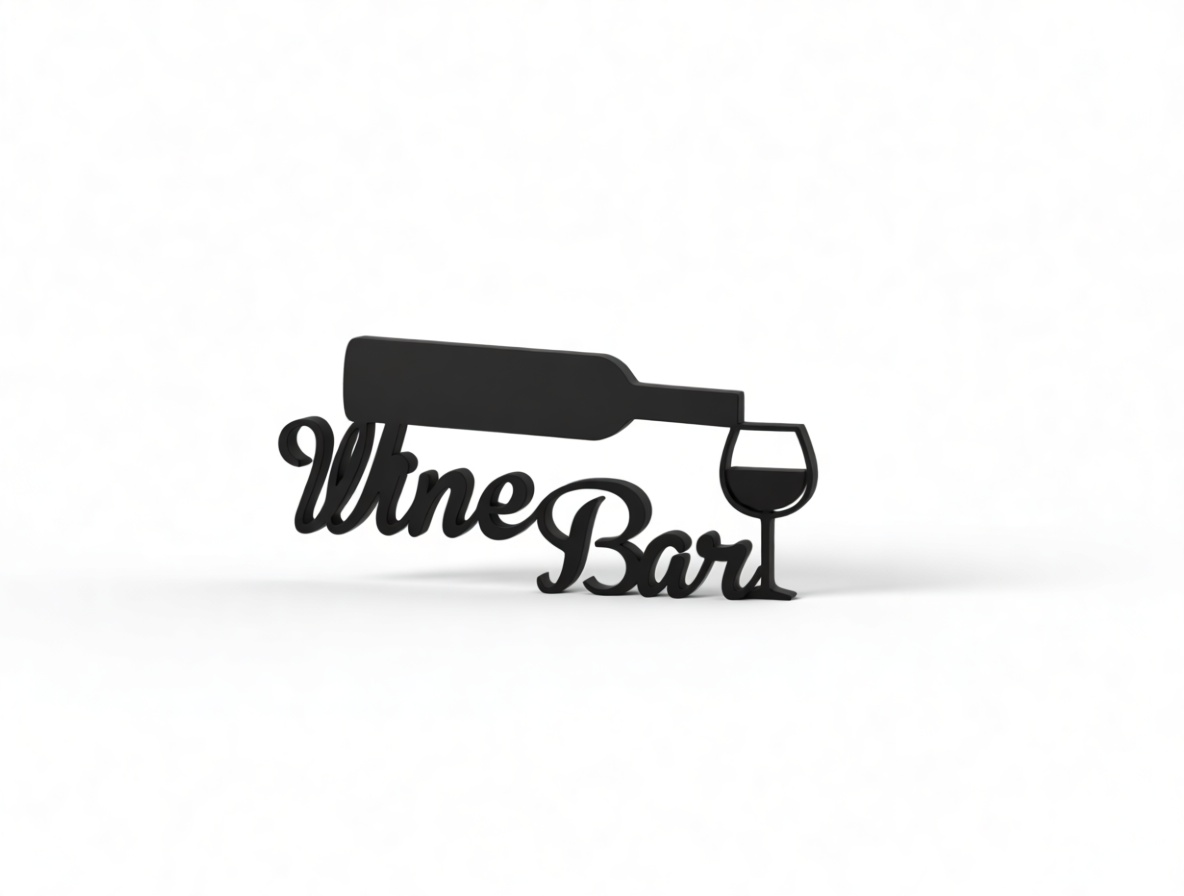 Wine Bar Sign free 3D printable STL