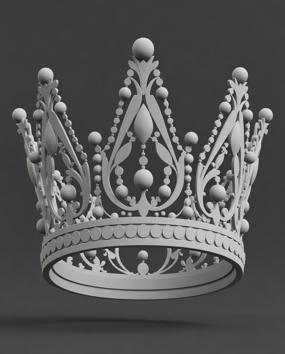 Ornate Royal Crown free 3D printable STL
