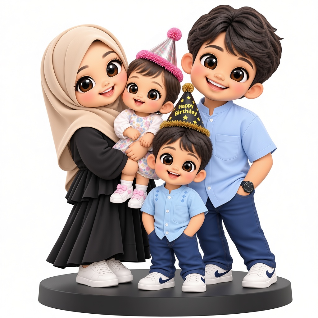 Happy Family Figurine free 3D printable STL