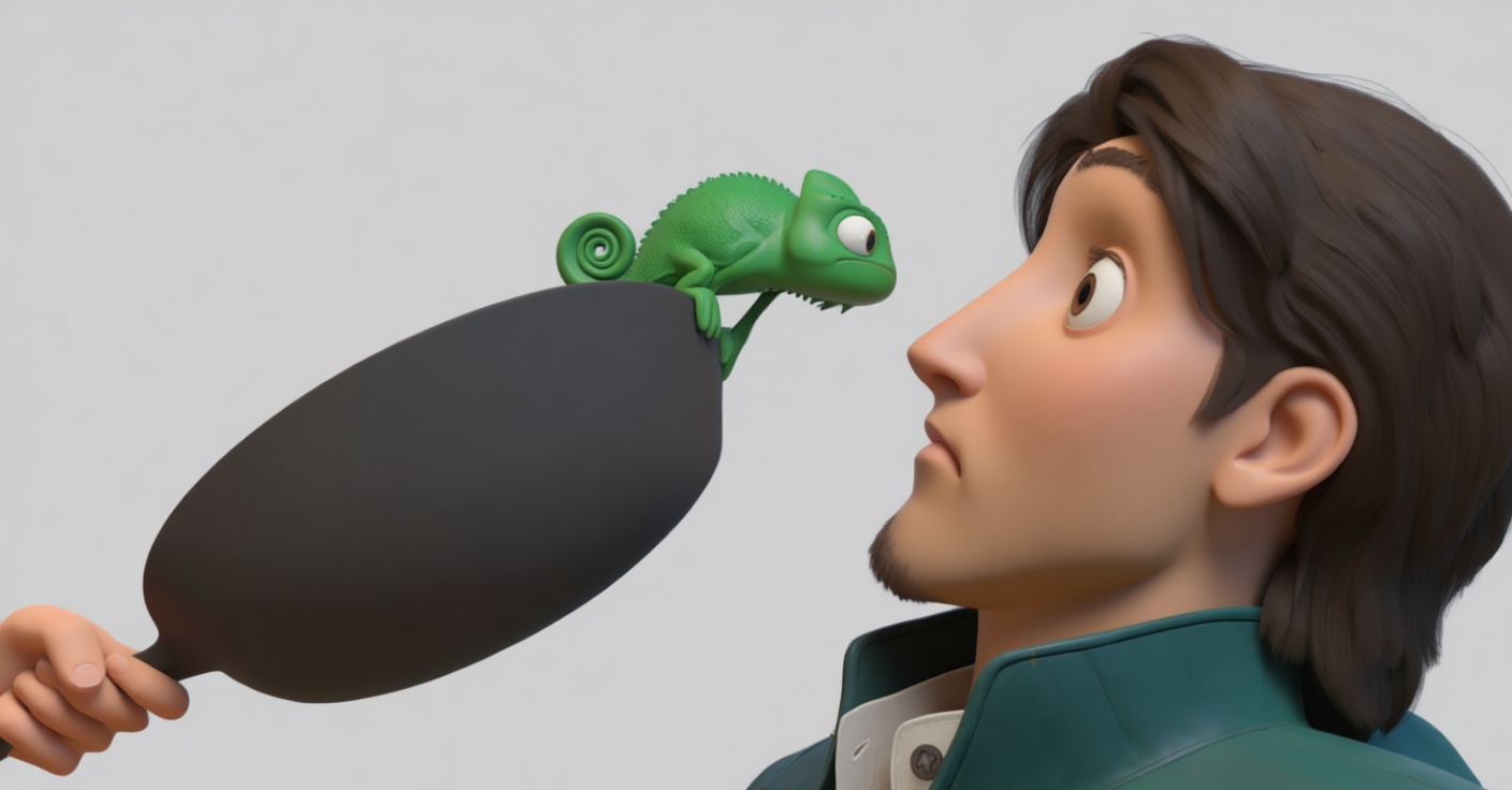 Pascal Chameleon Figurine free 3D printable STL