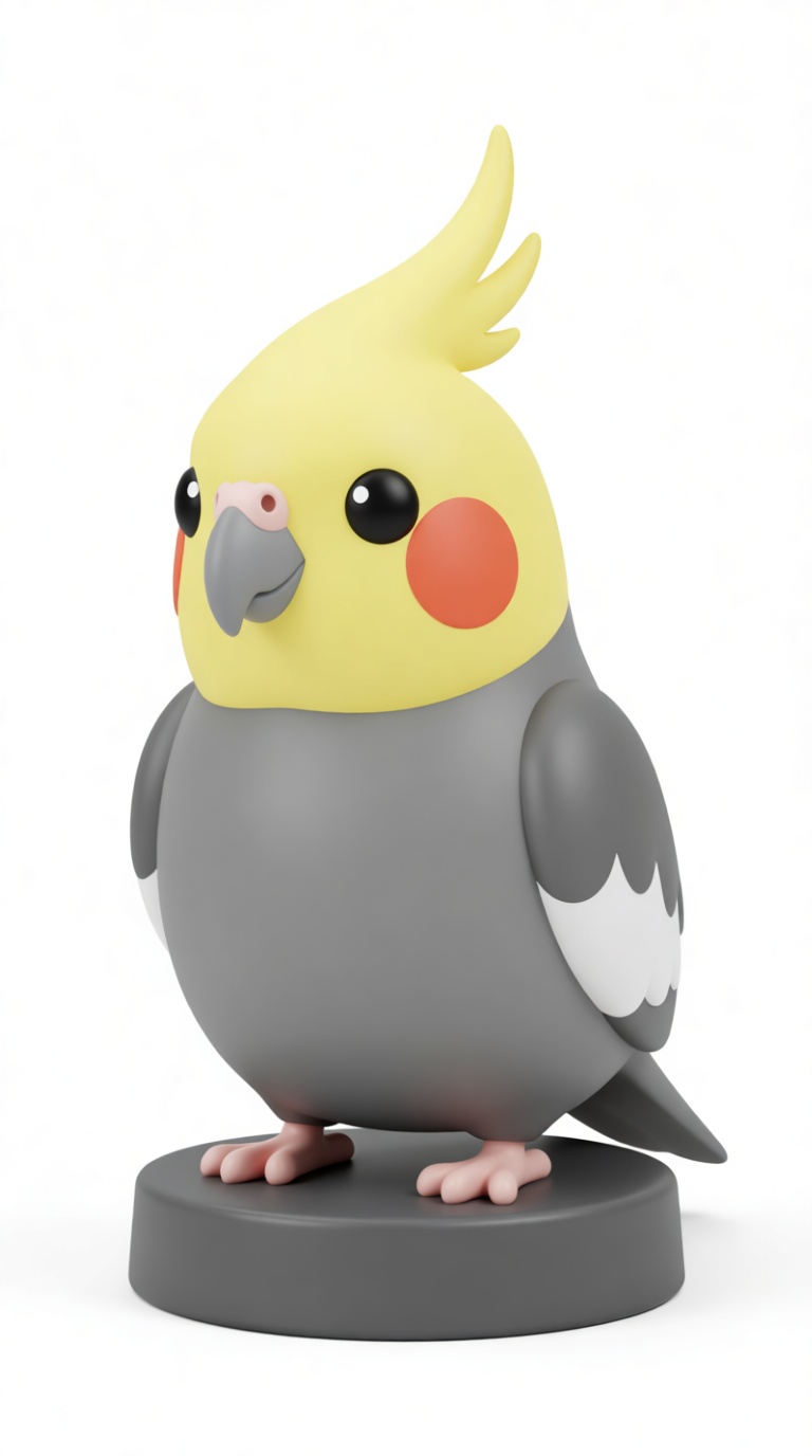Cockatiel Bird Figurine free 3D printable STL