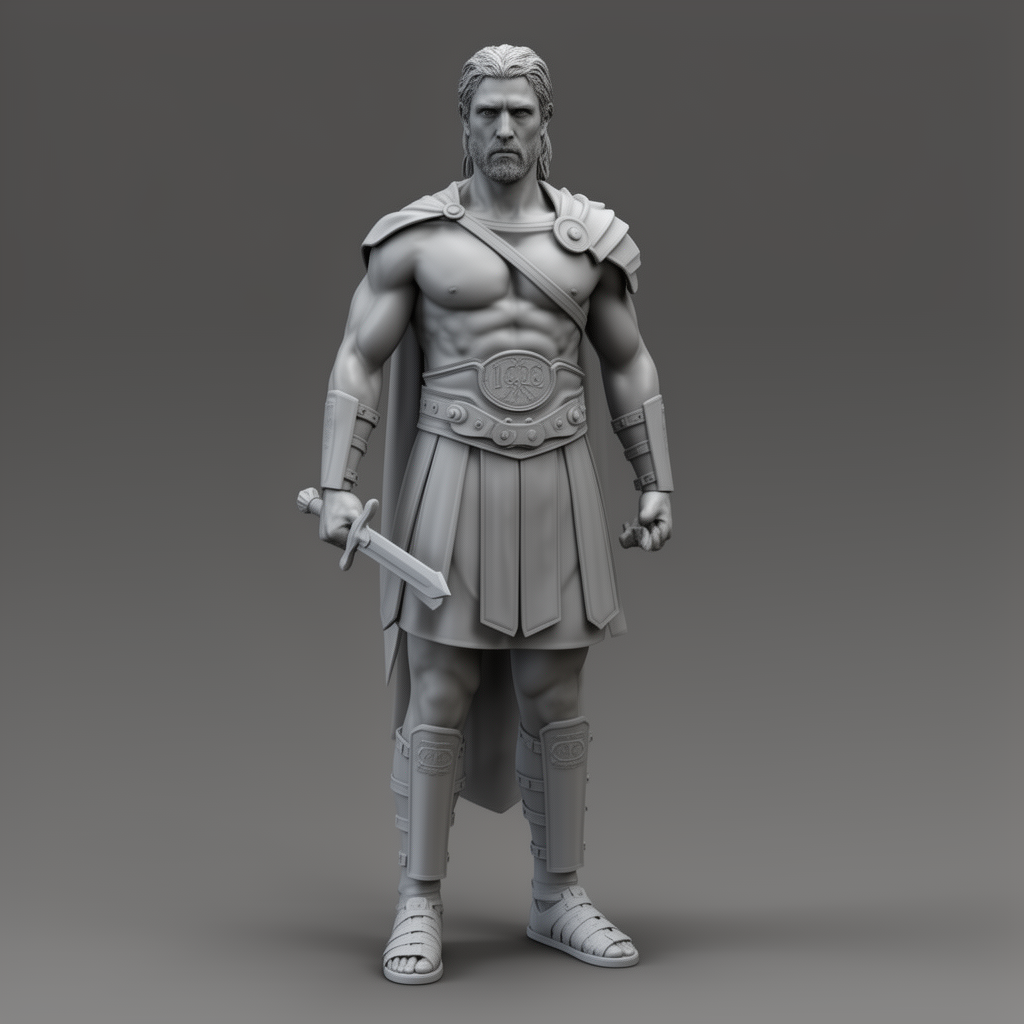 Maximus Gladiator Figurine free 3D printable STL