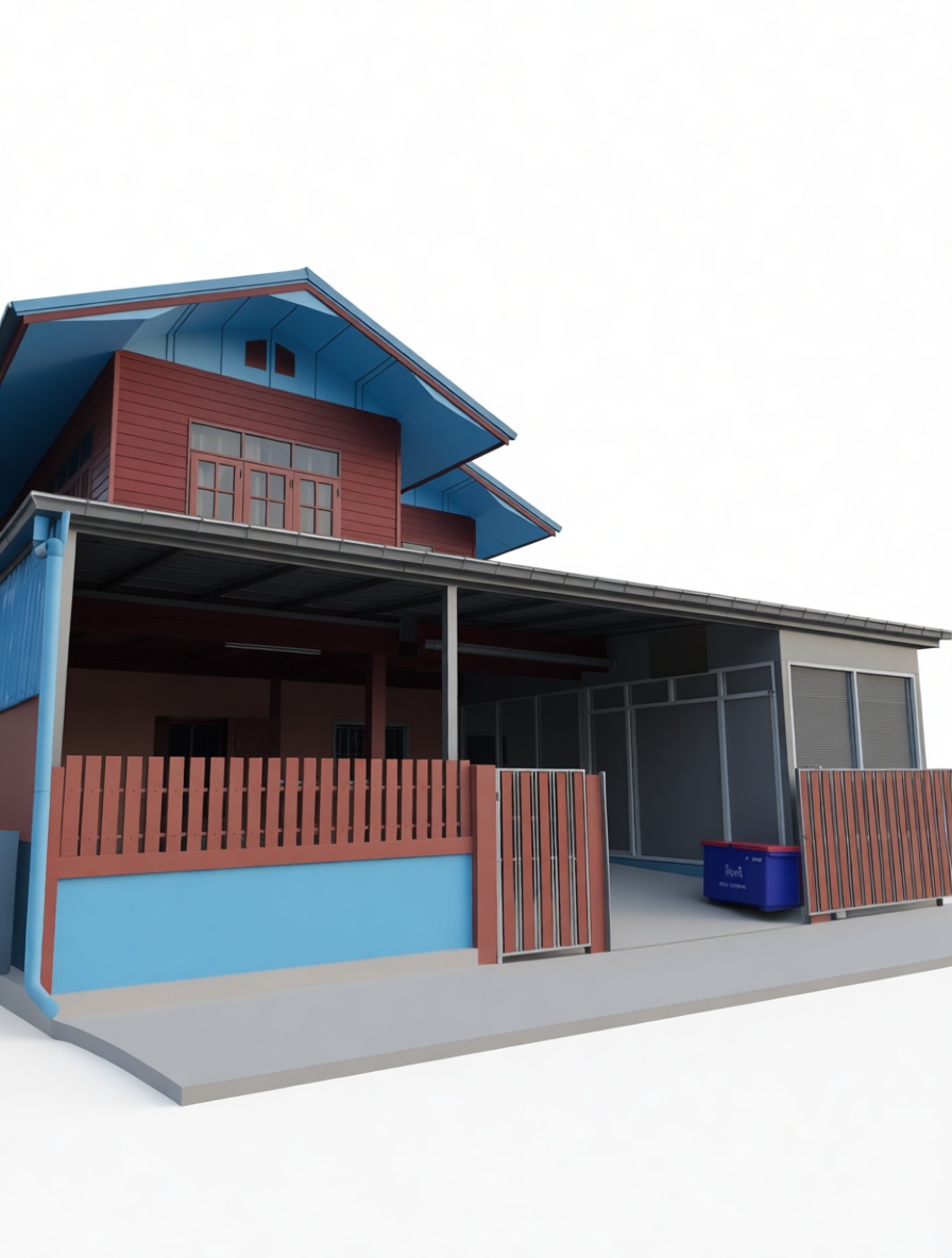 Modern Thai House Model free 3D printable STL