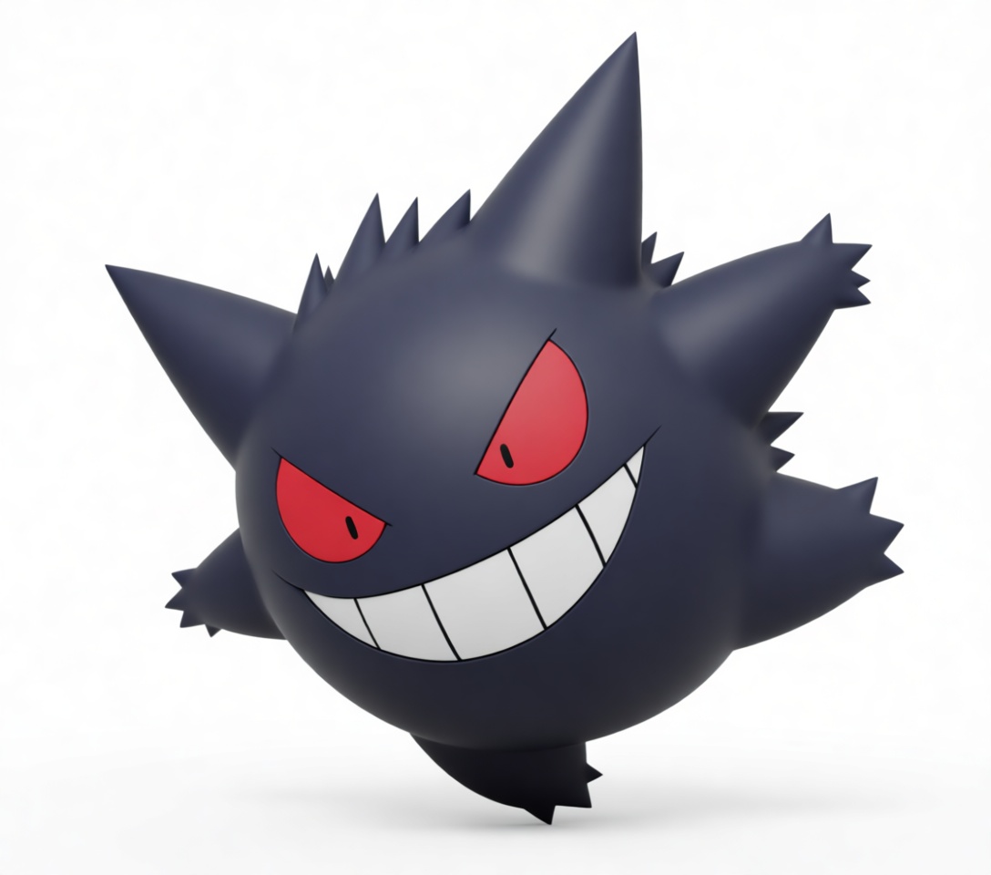 Gengar 3D Figurine free 3D printable STL