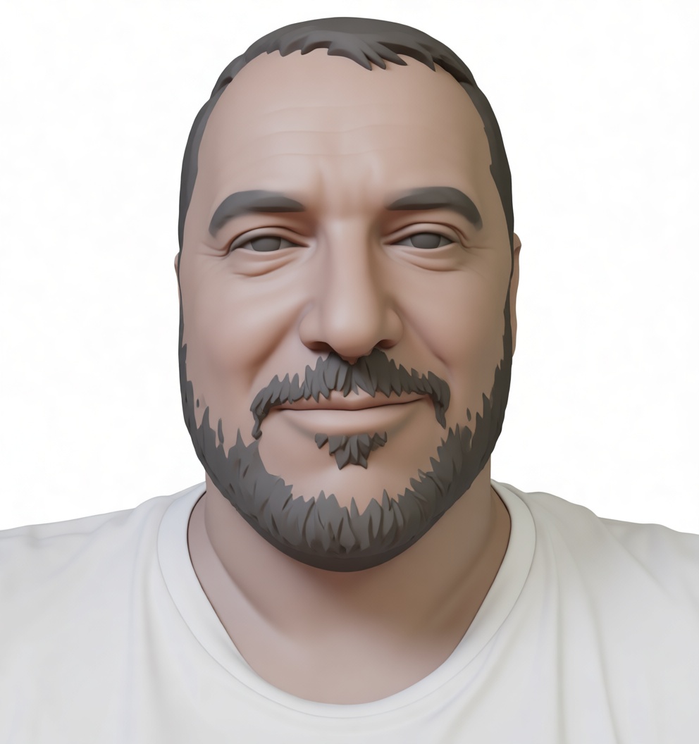 Bearded Man Bust free 3D printable STL
