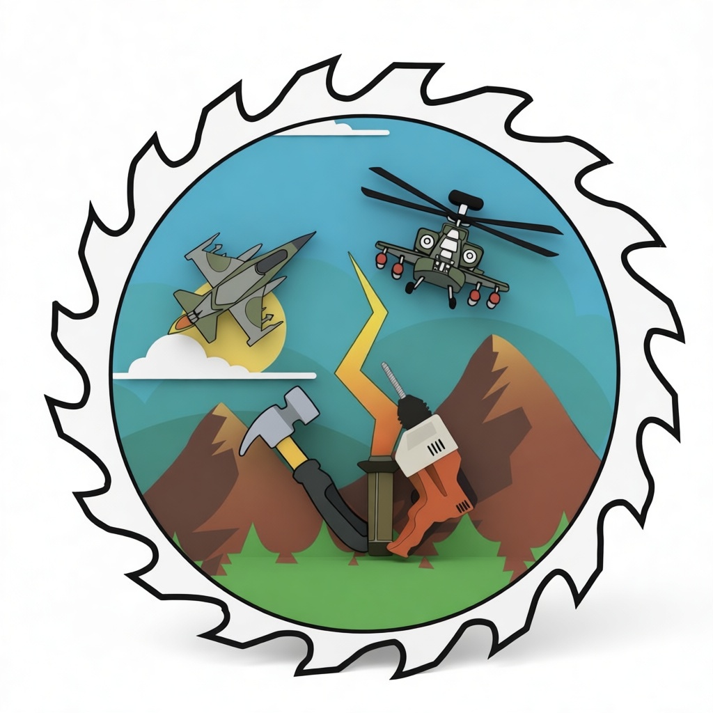 Circular Saw Badge free 3D printable STL