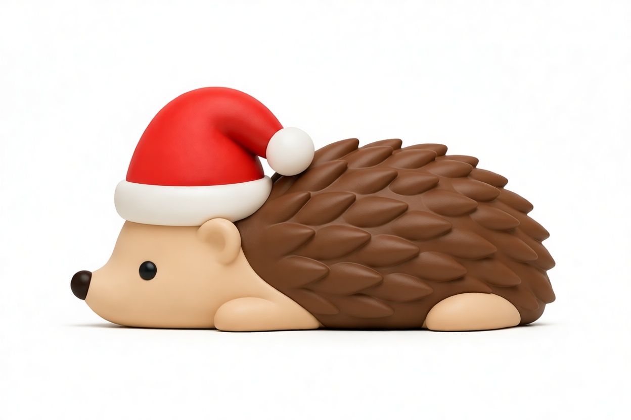 Hedgehog Christmas Figurine free 3D printable STL