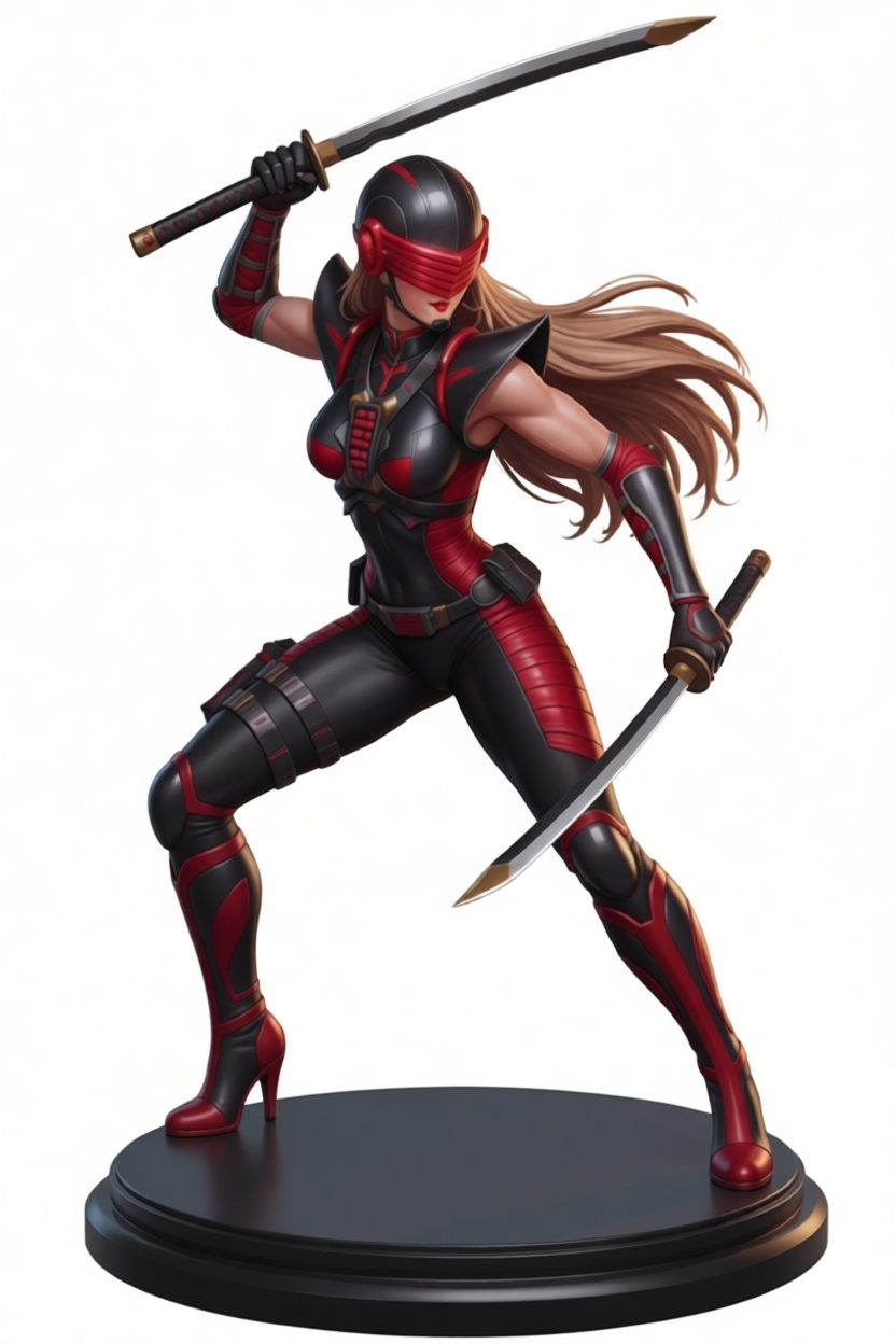 Psylocke Ninja Figurine free 3D printable STL