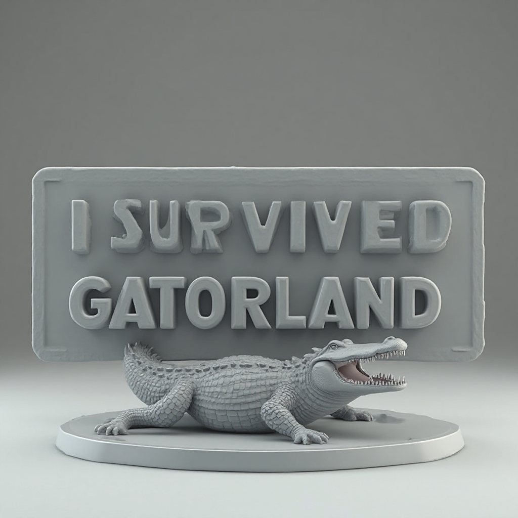 Gatorland Name Plate free 3D printable STL